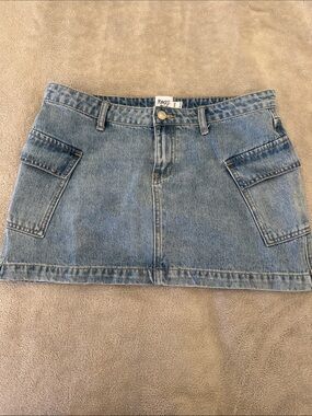 Princess Polly Light Blue Denim Cargo Mini Skirt